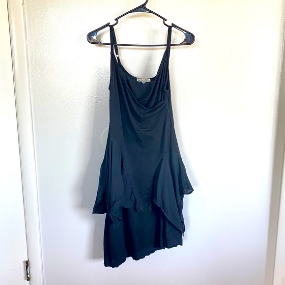 Prairie Underground Lagenlook Layered Black Dress